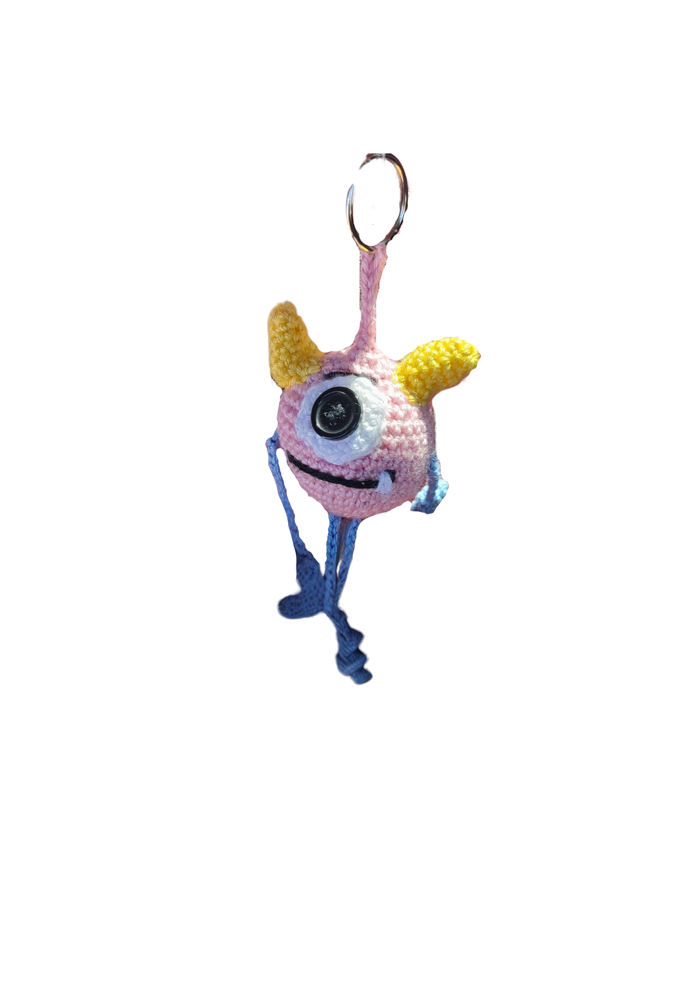 llavero monstruo amigurumi